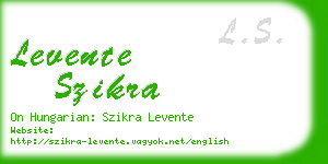 levente szikra business card